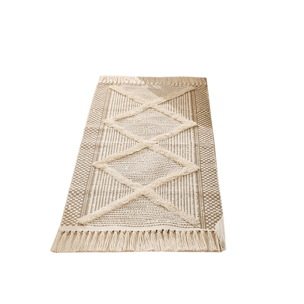 พรม MJHOMEDESIGNS DOORMAT CARPET 46 ขนาด 60*130 ซม. ครีม